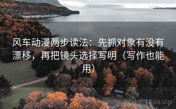 风车动漫两步读法：先抓对象有没有漂移，再把镜头选择写明（写作也能用）